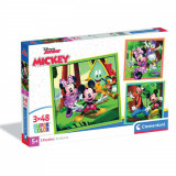 Puzzle Clementoni, Disney Mickey Mouse, 3 x 48 piese