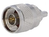 Mufă N Tată RG58 5,2mm Crimpat Aurit