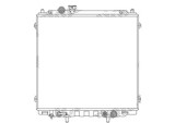 Radiator racire Hyundai Terracan, 06.2001-10.2003, motor 2.5 TD, 74 kw, diesel, cutie automata, cu/fara AC, 568x510x32 mm, aluminiu brazat/plastic,