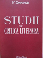 Studii de critica literara - V. Vorovschi foto