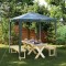 Gossi cort de petrecere profesional, verde, 2 x 2 m