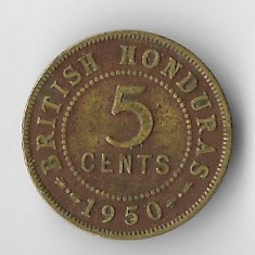 Moneda 5 cents 1950 - British Honduras