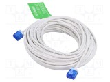 Cablu Patch Cord LOGILINK RJ45 U/UTP Cat 6a, 15m, alb, ecranat, litat