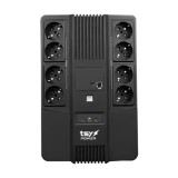 UPS TSY Power, 1000VA/600W, LED, line interactive, 8 x Schuko TSY-D-1K0-LED