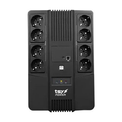 UPS TSY Power, 1000VA/600W, LED, line interactive, 8 x Schuko TSY-D-1K0-LED foto