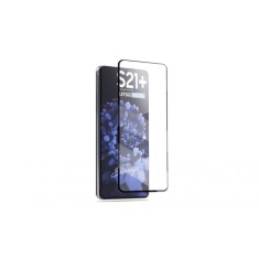 Folie de sticla securizata, compatibila cu Samsung S21, Negru-Transparenta