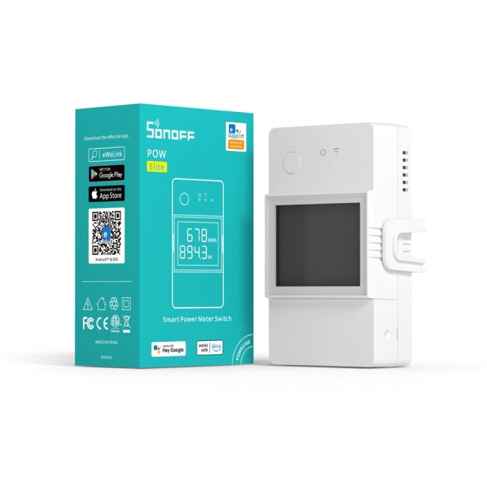 Releu inteligent WiFi Sonoff POW Elite R3 POWR316D, 16A afisaj LCD