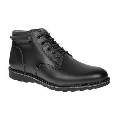 Ghete barbati din piele naturala cu siret si fermoar (imblanite) Corsa Negru GKR3XN foto