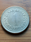 Moneda Iugoslavia 1 Dinar 1990, Europa