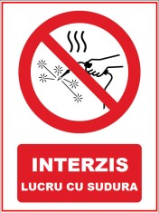 Placuta interzis lucru cu sudura foto