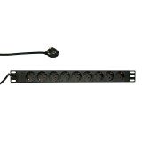 PDU LOGILINK 1U pt. rack 19 inch, 9 prize Schuko, intrare Schuko, max 16 A, 2 m, &quot;PDU9C03&quot; (timbru verde 0.8 lei)