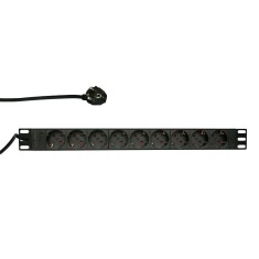 PDU LOGILINK 1U pt. rack 19 inch, 9 prize Schuko, intrare Schuko, max 16 A, 2 m, &quot;PDU9C03&quot; (timbru verde 0.8 lei)