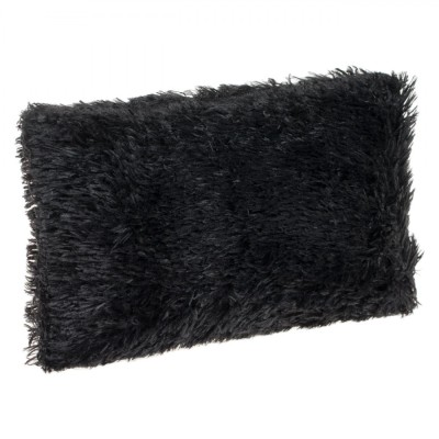 Perna Decorativa de Iarna Neagra Shaggy 50x30 cm foto