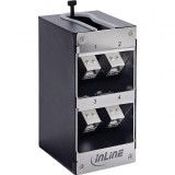 Cutie cu 4 x keystone Cat.6A montare perete/DIN rail, InLine IL76203N