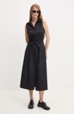Answear Lab rochie culoarea negru, midi, evazată