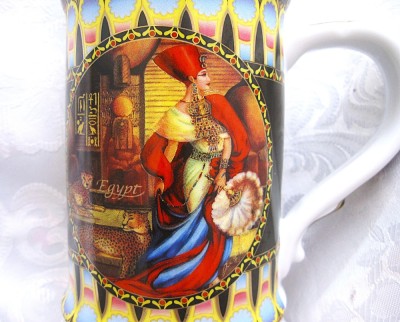 HALBA PORTELAN LIMOGES DECOR EGIPT DESIGN FATHI MAHMOUD 17 CM foto