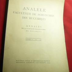 Analele Facultatii Agronomie vol.2 1941-1942 Ed. 1943 ,Monitorul Oficial