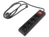 Prelungitor PVC Negru 4 Prize 1,5m 16A