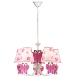 Lustra Pink Butterfly Multicolor 5XE14 40W, Erste