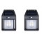 Set 2x Lampa solara LED de perete cu senzor de miscare, 3 moduri de iluminare, BZRSH, lumina calda