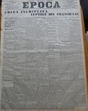 Ziarul Epoca, 12 Octombrie 1899; Razboiul anglo-bur din Transwaal, Africa de Sud
