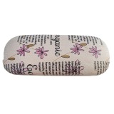 Toc ochelari piele ecologica, 16 x 6 x 4 cm, Crem