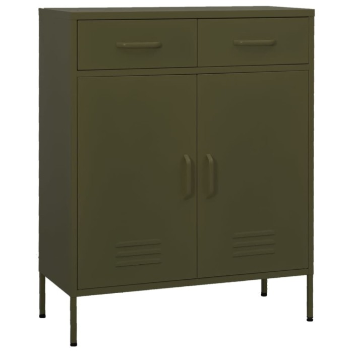 Gossi dulap de depozitare, verde masliniu, 80x35x101,5 cm, otel