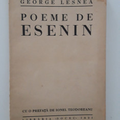 Carte veche 1937 George Lesnea Poeme de Esenin