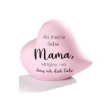 Cadou de Crăciun pentru Mamă Ornament din Ceramică &icirc;n Formă de Inimă cu Mesaj Afecțios de la Fiică pentru Ziua de Naștere Gi