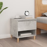 VidaXL Noptieră, gri beton, 50x46x50 cm, lemn prelucrat