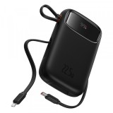 Baterie Externa Baseus Qpow Pro+, 20000mAh, 22.5W, QC + PD, 1 x Lightning - 1 x USB-A - 2 x USB-C, Neagra P10055002113-00