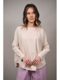 Cumpara ieftin BLUZA CU PENSE FOGGIA Bej TALIE UNICA