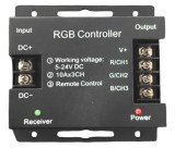 Controller RGB RF cu telecomanda touch RF6-RGB, 5-24V DC, 3x10A, pentru banda LED RGB, control culori, intensitate si efecte dinamice