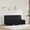 VidaXL Unitate Sofa Modulară Fără Brațe 3 pcs Negru 55 x 74 x 82 cm