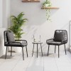 VidaXL Set de masă pentru grădină 3 pcs Negru și antracit 42010356