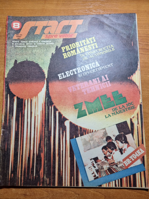 revista pentru copii - start spre viitor august 1987-automobilul iustin capra