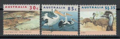 Australia 1994 Mi 1394/96 MNH, nestampilat - Animale pe cale de disparitie foto
