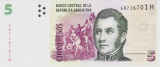 Bancnota Argentina 5 Pesos (2003) - P353 UNC ( litera H )