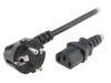Cablu 3x1mm2 CEE 7/7 ştecăr unghi IEC C13 mamă PVC