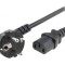 Cablu 3x1mm2 CEE 7/7 ştecăr unghi IEC C13 mamă PVC