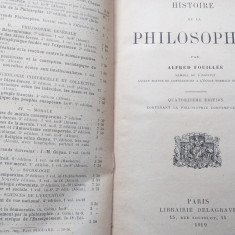 Istoria filosofiei- Alfred Fouillee, franceza 1919