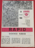 Program meci fotbal RAPID BUCURESTI - SOIMII SIBIU (23.10.1980)