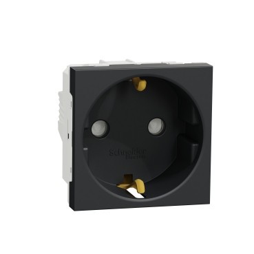 Priza schuko standard german 2M Schneider Noua Unica antracit NU303754 foto