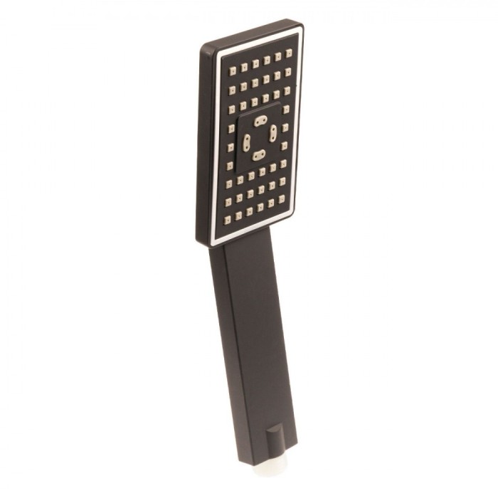 Para de dus Premium, Ramdeco, model dreptunghiular, Negru mat