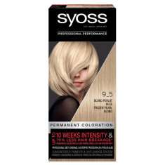 Vopsea de Par Permanenta SYOSS Color Baseline, 9-5 Nuanta Perlat Rece, 115 ml, Vopsea Permanenta, Vopsea SYOSS, Vopsea de Par Profesionala