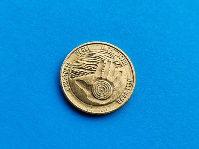 20 Lire 1977 San Marino-AUNC-RAR-in realitate arata bine! foto
