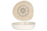 Rinart Farfurie ad&acirc;ncă - Celest - Porţelan - 21 cm (900cc) - set de 6