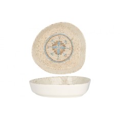 Rinart Farfurie ad&acirc;ncă - Celest - Porţelan - 21 cm (900cc) - set de 6
