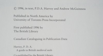 A Guide British Medieval Seals (P. D. A. Harvey &amp;amp; Andrew McGuinness, 1996) foto