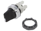 Comutator rotativ negru 22mm fără IP66